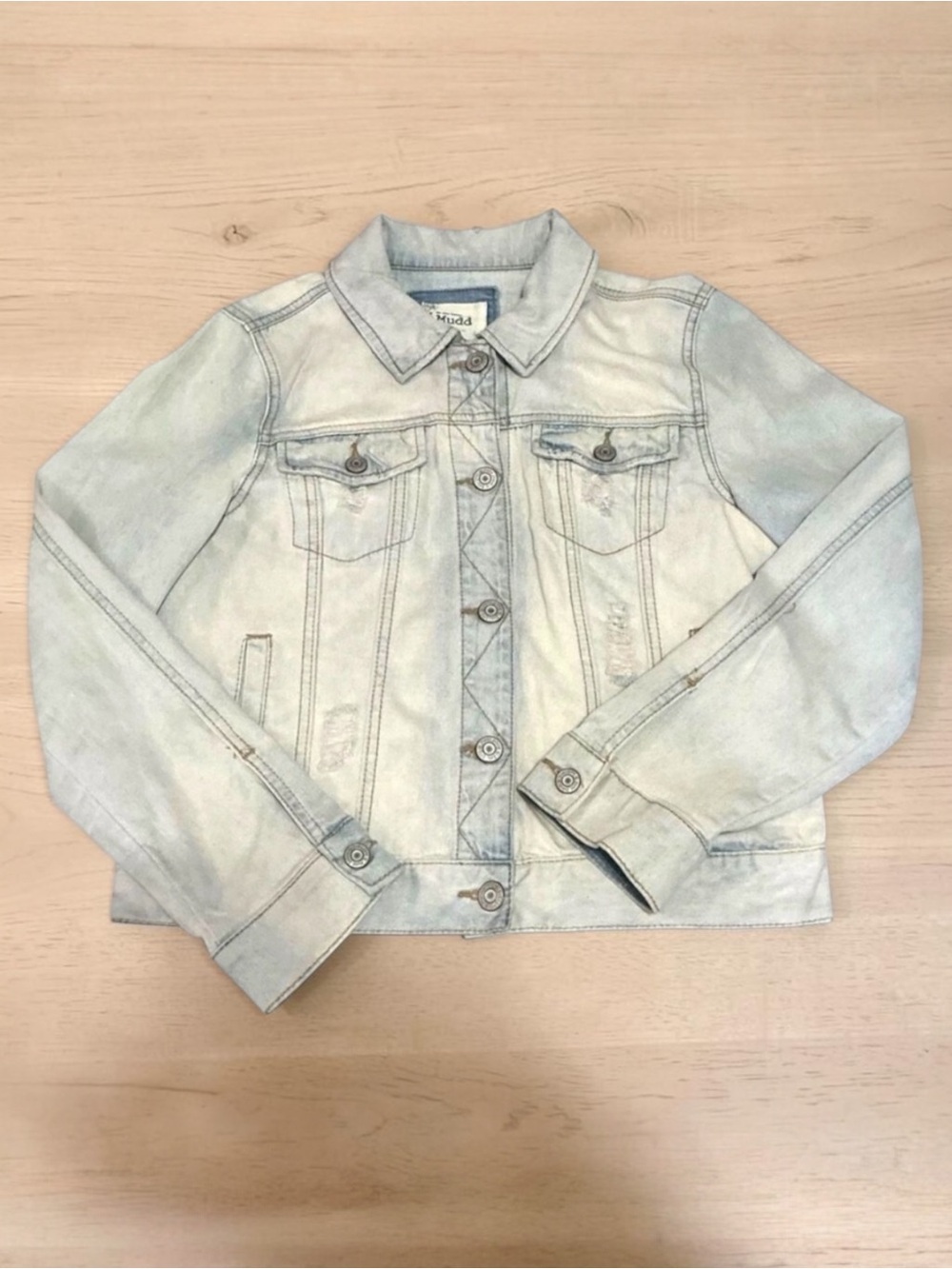 Mudd Light Blue Distressed Jean Jacket
